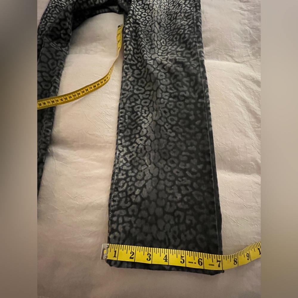 Nydj Womens Slim Skinny Jeans Leopard Print Ombre Stretch Pockets Denim size 12 - Picture 8 of 13